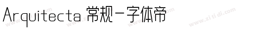 Arquitecta 常规字体转换